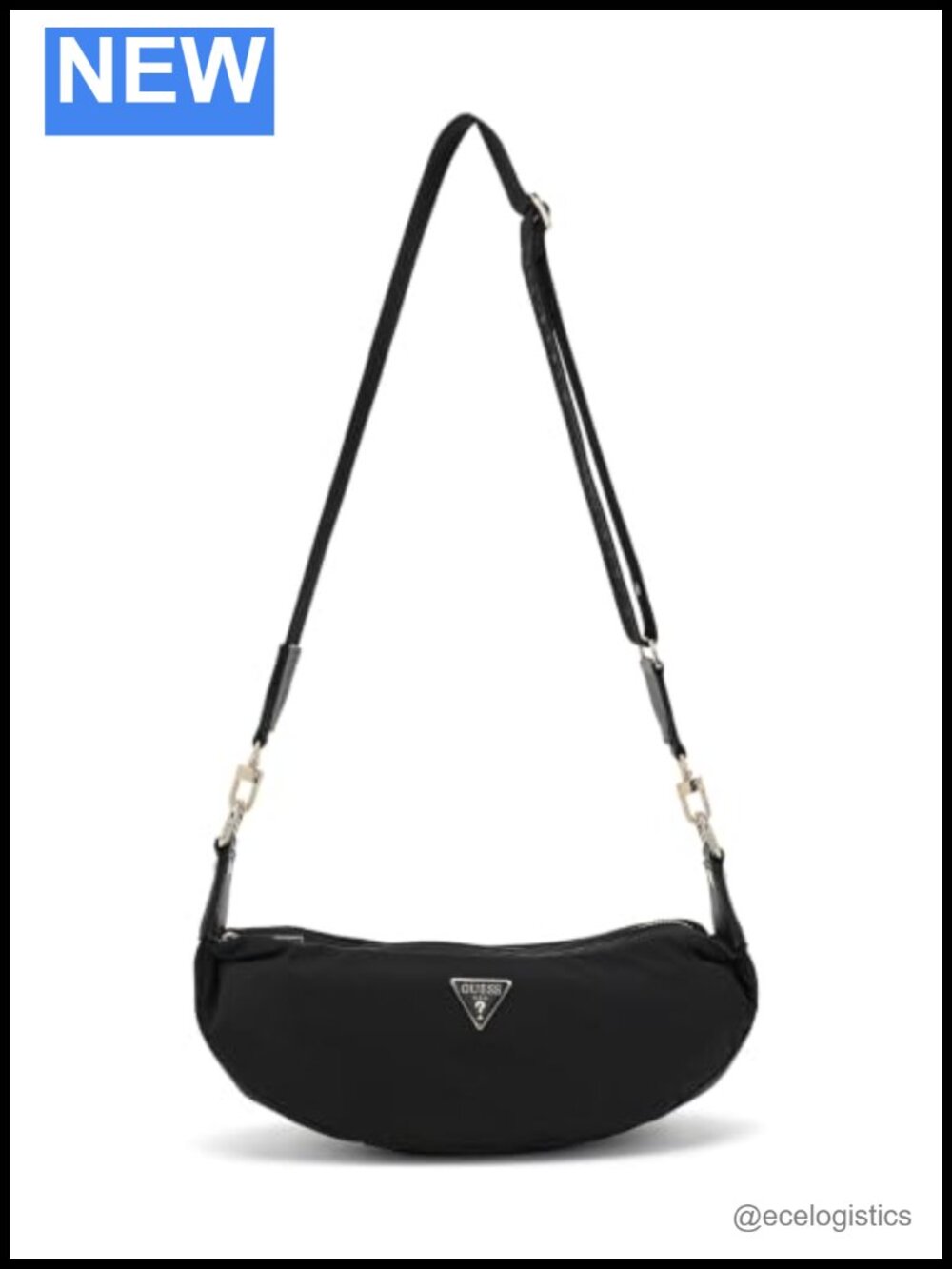 GUESS Gemma Crossbody Handbag Nylon Satchel Zip Closure